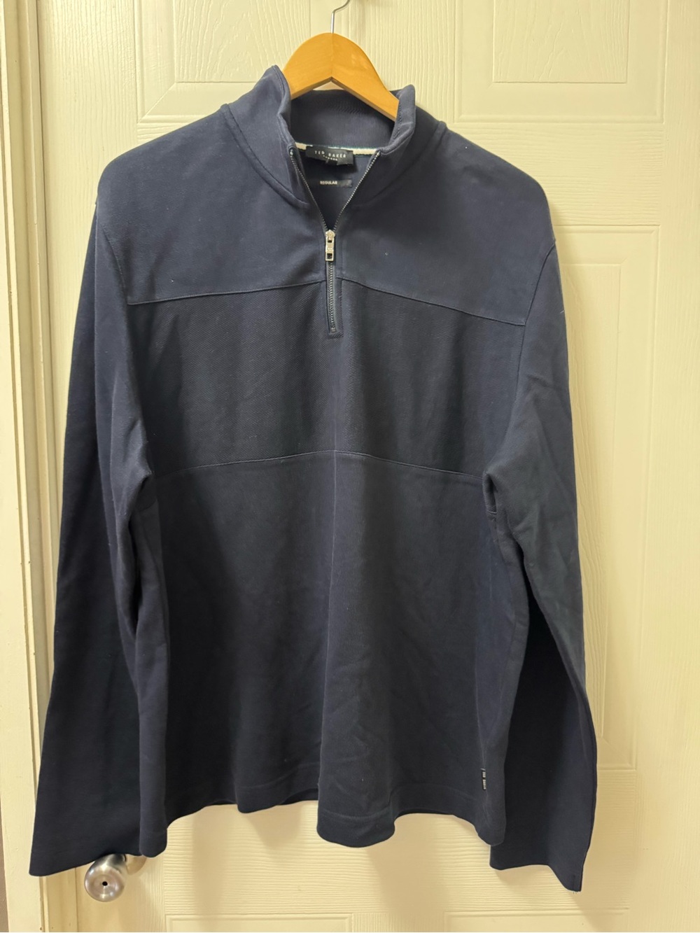 Ted Baker London Men's Navy Half-Zip Sweater